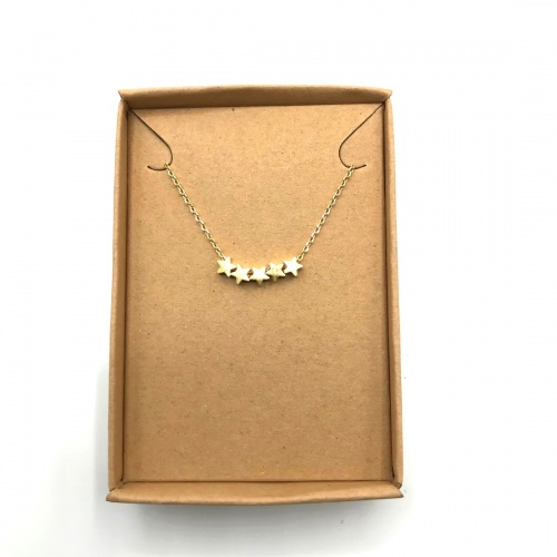 Five Star Golden Necklace by Sixton London